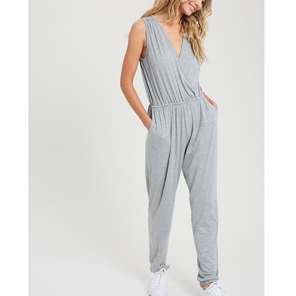 *Janessa Surplice Jumpsuit - Picture 2 of 8